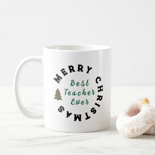 Weihnachtslehrer-Würdigungszitat-Typografie Kaffeetasse