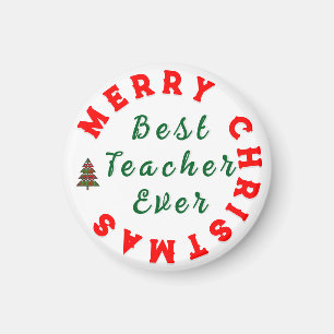 Weihnachtslehrer-Würdigungszitat-Typografie Magnet