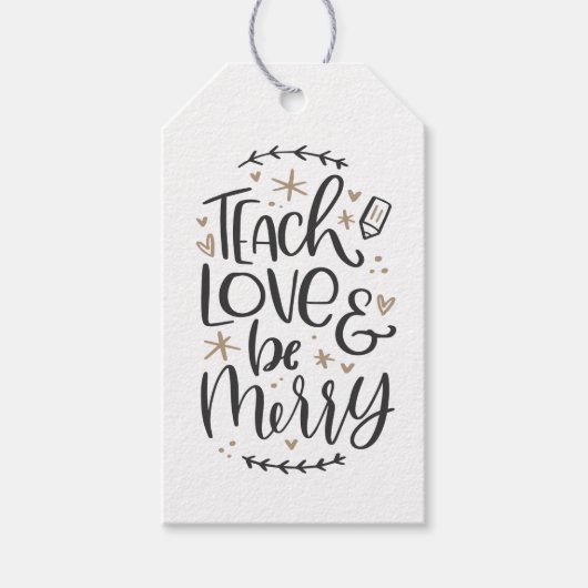 Weihnachtslehrer-Zitat-Tags Geschenkanhänger (Vorderseite)