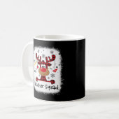 Weihnachtslehrerin Squad Reindeer gebleicht Funny  Kaffeetasse (Vorderseite Links)
