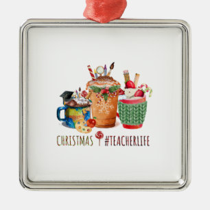 Weihnachtslehrerleben Ornament Aus Metall