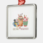 Weihnachtslehrerleben Ornament Aus Metall (Links)
