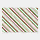 Weihnachtsleinen rot, weiß, grün gefärbt geschenkpapier set (Vorderseite 2)