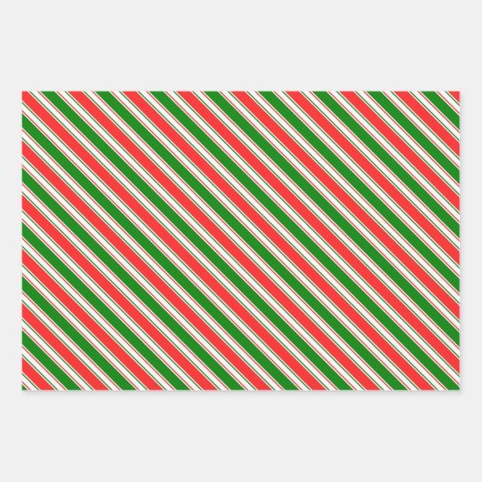 Weihnachtsleinen rot, weiß, grün gefärbt geschenkpapier set (Vorderseite 3)