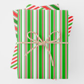 Weihnachtsleinen rot, weiß, grün gefärbt geschenkpapier set (Beispiel)
