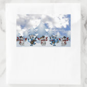 Weihnachtsleinentanz Rechteckiger Aufkleber (Tasche)