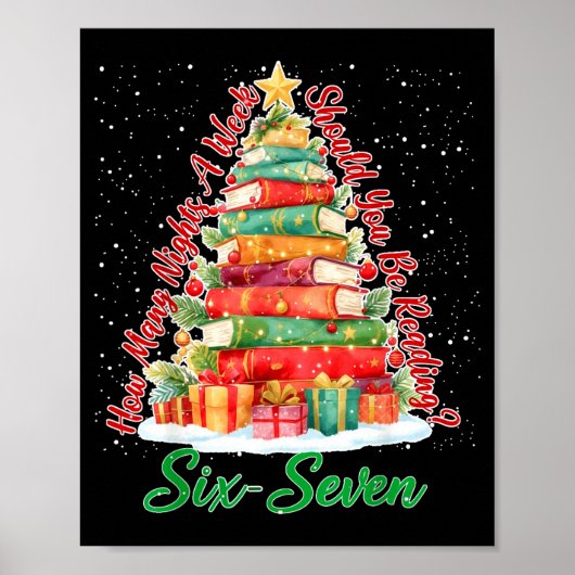 Weihnachtslektüre 67 Sechs Sieben Meme Lehrer Buch Poster (Vorne)