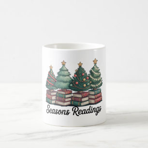 Weihnachtslektüre Bücherclub Vintage Kaffeetasse