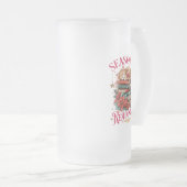 Weihnachtslektüre Kuschel-Kätzchen Mattglas Bierglas (VorderseiteRechts)