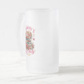 Weihnachtslektüre Kuschel-Kätzchen Mattglas Bierglas (Vorderseite Links)