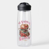 Weihnachtslektüre Kuschel-Kätzchen Trinkflasche (Vorne)