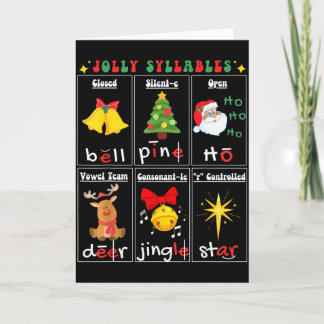 Weihnachtslektüre Lehrkraft Silbentypen phonemisch Karte