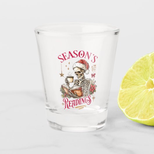 Weihnachtslektüre schnapsglas (Vorderseite)