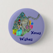 WeihnachtsLemur Button (Vorderseite)