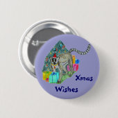 WeihnachtsLemur Button (Vorne & Hinten)
