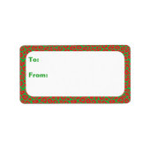 Weihnachtsleopard Adressaufkleber (Vorne)