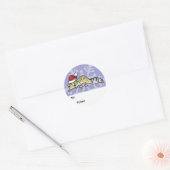 Weihnachtsleopard Gecko Geschenktasten Runder Aufkleber (Umschlag)