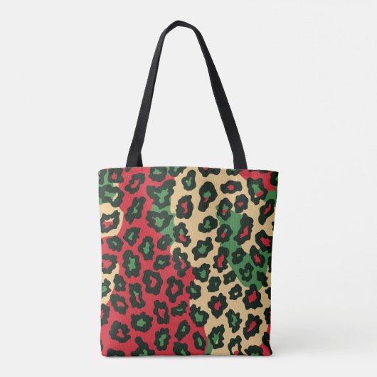 Weihnachtsleopard Tote Bag Tasche (Rückseite)