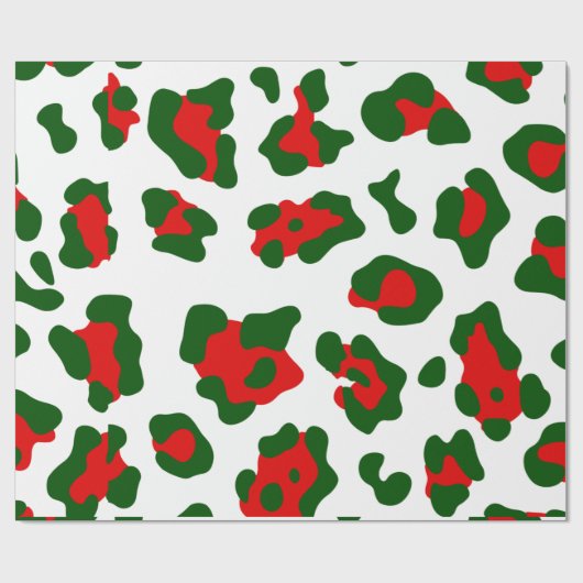 Weihnachtsleoparddruck Geschenkpapier (Flach)