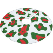 Weihnachtsleoparddruck Polyester Weihnachtsbaumdecke (Schrägansicht)