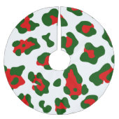 Weihnachtsleoparddruck Polyester Weihnachtsbaumdecke (Vorderseite)