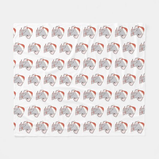 Weihnachtslephant Fleece Blanket (Vorderseite (Horizontal))