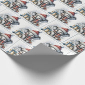 Weihnachtslephon mit Geschenken Geschenkpapier (Ecke)