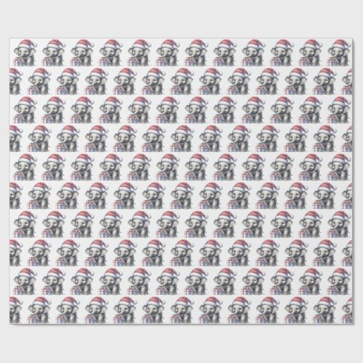 Weihnachtslephon mit Geschenken Geschenkpapier (Flach)