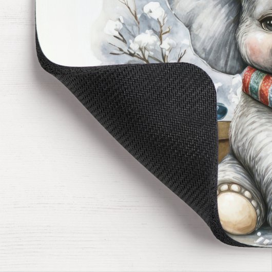 Weihnachtslephon mit Geschenken Mousepad (Ecke)