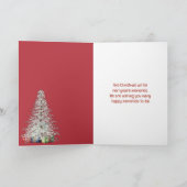 Weihnachtslephon mit Weihnachtsmannmütze Feiertagskarte (Innenseite)