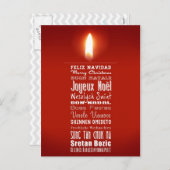 Weihnachtsleuchte Feiertagspostkarte (Vorne/Hinten)