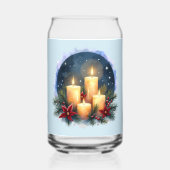 Weihnachtsleuchte mit Poinsettias Dosenglas (Rückseite)