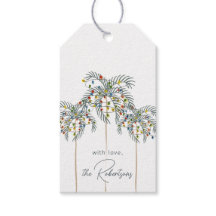 Weihnachtsleuchten auf Palmen Custom Gift Tags
