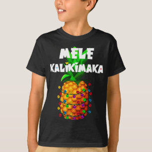 Weihnachtsleuchten Bäume Ananas Mele Kalikimaka Ha T-Shirt