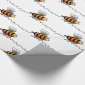 Weihnachtsleuchten Bumble Bee Muster Wrapping Papi Geschenkpapier (Ecke)