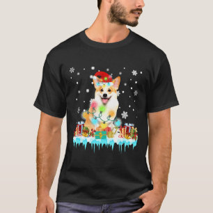 Weihnachtsleuchten Corgi Dog Santa Tree Xmas Corgi T-Shirt