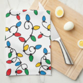 Weihnachtsleuchten - farbige Streichholz Geschirrtuch (Viertel Falte)