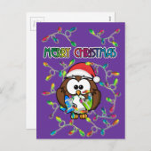 Weihnachtsleuchten Feiertagspostkarte (Vorne/Hinten)