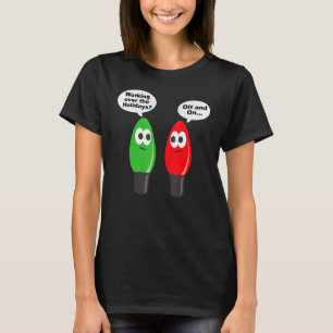 Weihnachtsleuchten funktionieren auf Pu T-Shirt