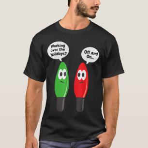 Weihnachtsleuchten funktionieren auf Pu T-Shirt
