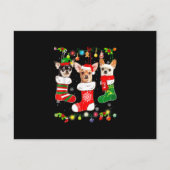 Weihnachtsleuchten Geschenk lustiger Weihnachtslie Ankündigungspostkarte (Vorderseite)