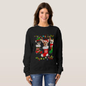 Weihnachtsleuchten Geschenk lustiger Weihnachtslie Sweatshirt (Vorne ganz)