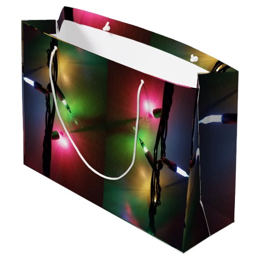 Weihnachtsleuchten Große Geschenktüte (Rückseite Schrägansicht)