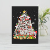 Weihnachtsleuchten | Hundexmas Dankeskarte (Stehend Vorderseite)