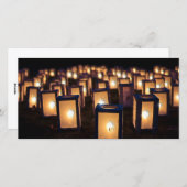 Weihnachtsleuchten in der Nacht Feiertagskarte (Vorne/Hinten)