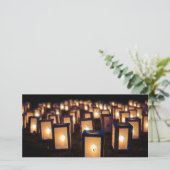 Weihnachtsleuchten in der Nacht Feiertagskarte (Stehend Vorderseite)