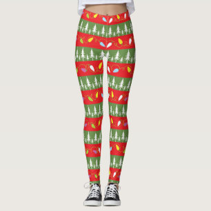 Weihnachtsleuchten in Rot und Grün Leggings