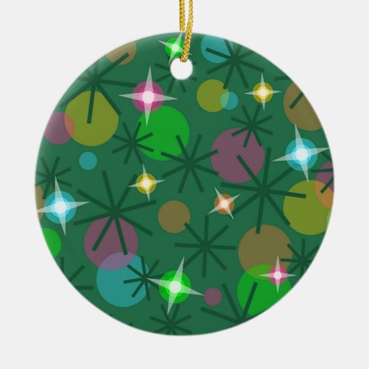 Weihnachtsleuchten Keramik Ornament (Vorne)
