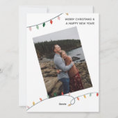 Weihnachtsleuchten mit freundlicher Kalligrafie Feiertagskarte (Rückseite)