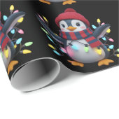Weihnachtsleuchten Pinguin mit Weihnachtslatthping Geschenkpapier (Rolleneckpunkt)